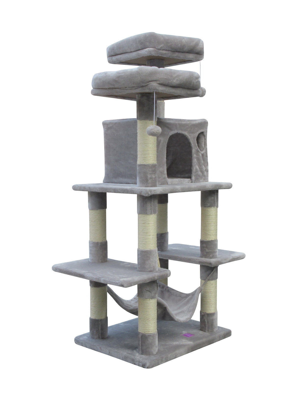 Cat Scratching Post Tree 145cm Scratcher Pole - Little Grey