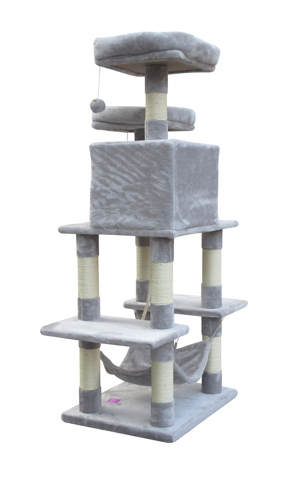 Cat Scratching Post Tree 145cm Scratcher Pole - Little Grey