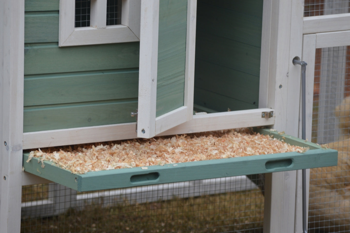 Green Large Chicken Coop Rabbit Hutch Ferret Guinea Pig Cage - Hen Chook Cat Kitten House