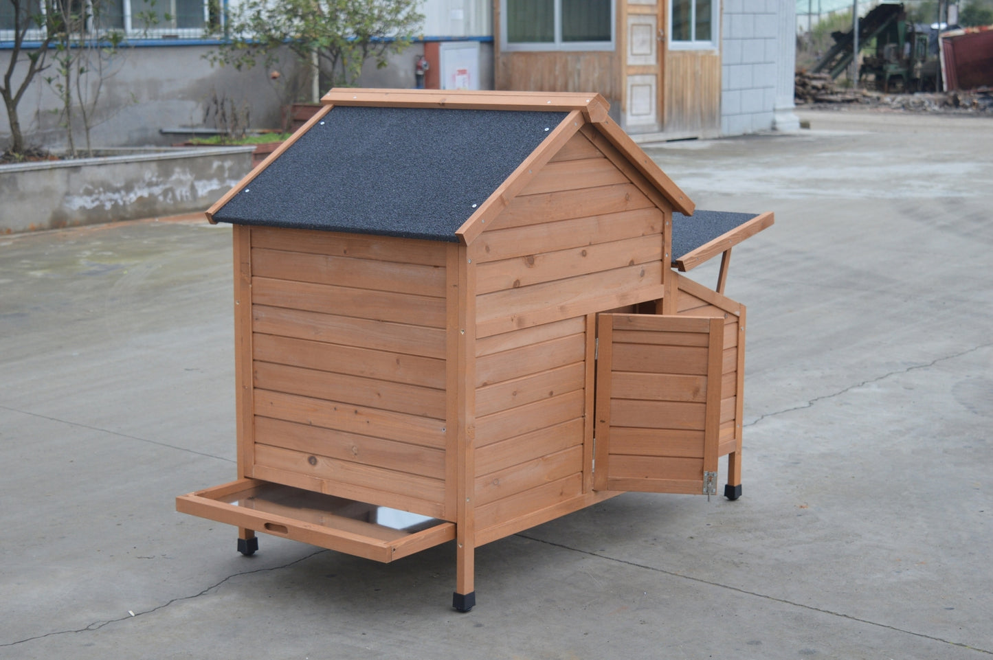 Chicken Coop Brown Rabbit Hutch Cat Cage Hen Chook House