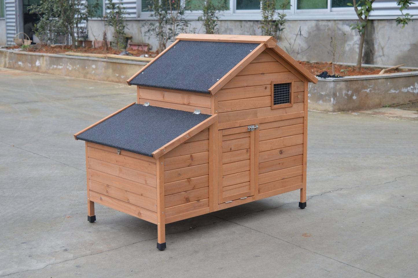 Chicken Coop Brown Rabbit Hutch Cat Cage Hen Chook House