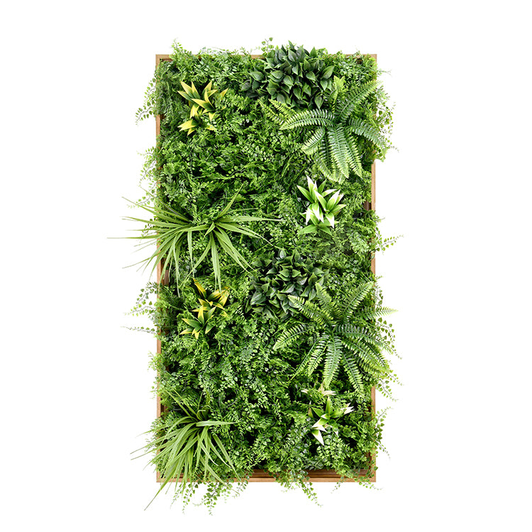 3D Artificial Plants Wall Panel Flower Wall Vertical Garden UV Resistant 50x100CM with Frame