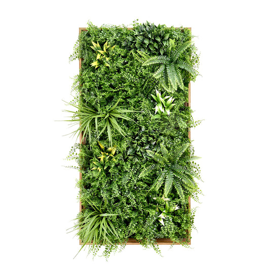 3D Artificial Plants Wall Panel Flower Wall Vertical Garden UV Resistant 50x100CM with Frame