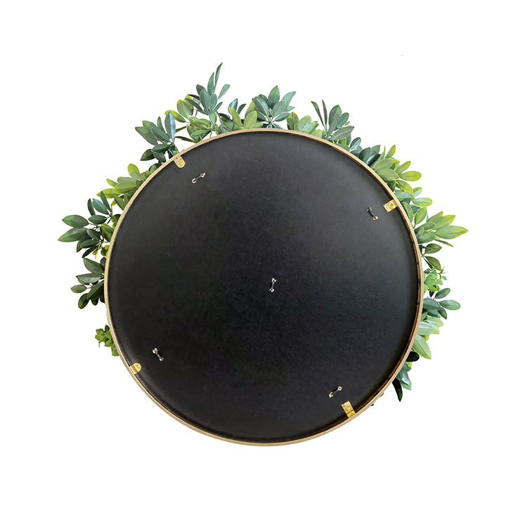 Artificial Green Wall Plant Panel Daffodil Smile Disc Art 50cm Grassy UV Resistant Frame