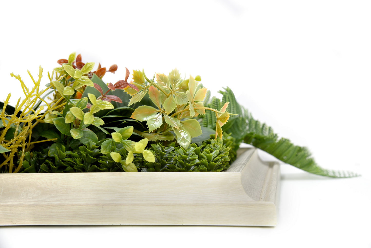 3D Artificial Plants Wall Panel Flower Wall Vertical Garden UV Resistant 33x33CM with Frame