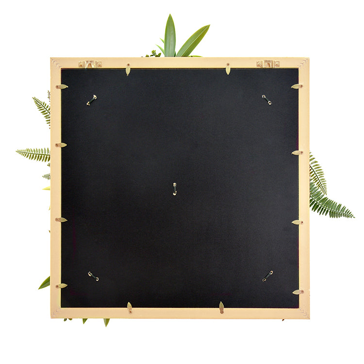 3D Artificial Plants Wall Panel Flower Wall Vertical Garden UV Resistant 50x50CM with Frame