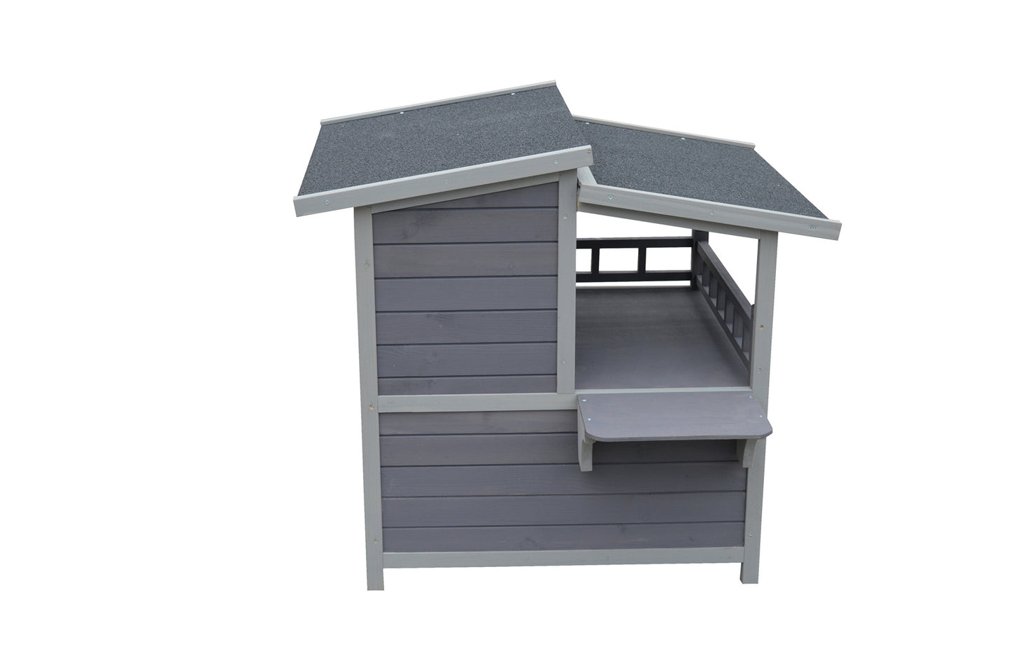 Cat Shelter Condo 2-Story with Escape Door Rainproof Kitty House