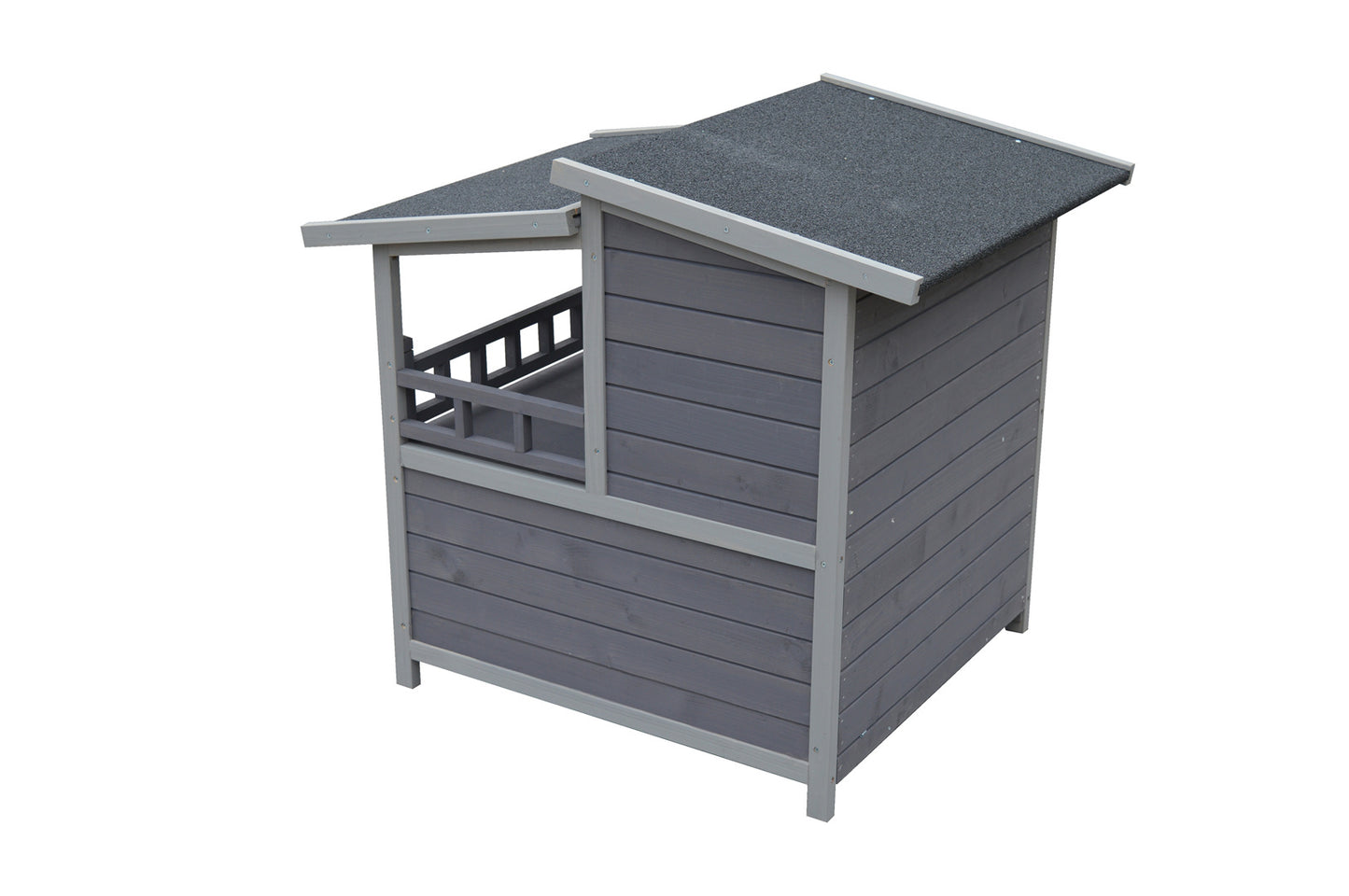 Cat Shelter Condo 2-Story with Escape Door Rainproof Kitty House