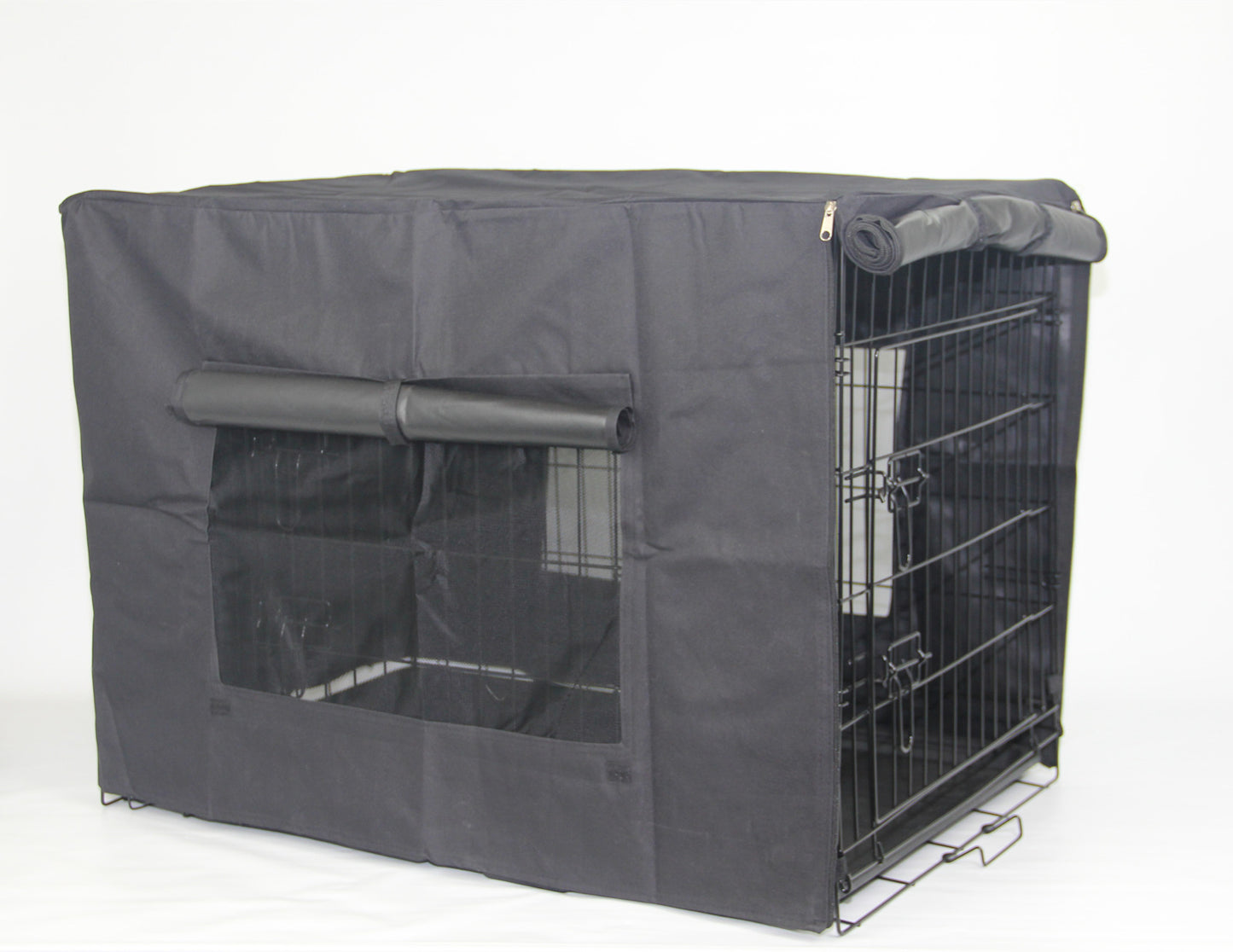 Portable Foldable Pet Cage 24" - Dog Cat Rabbit Crate with Cover Mat