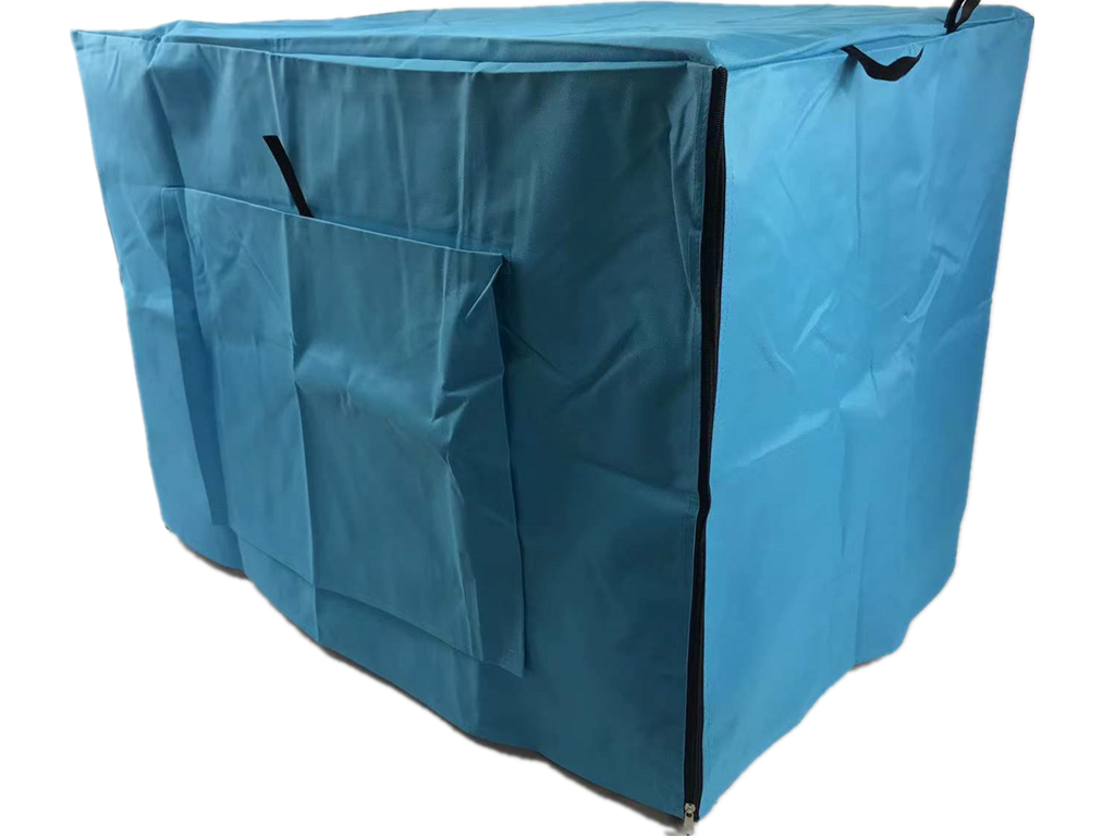 Portable Foldable Pet Cage 24" Dog Cat Rabbit Crate Collapsible with Blue Cover