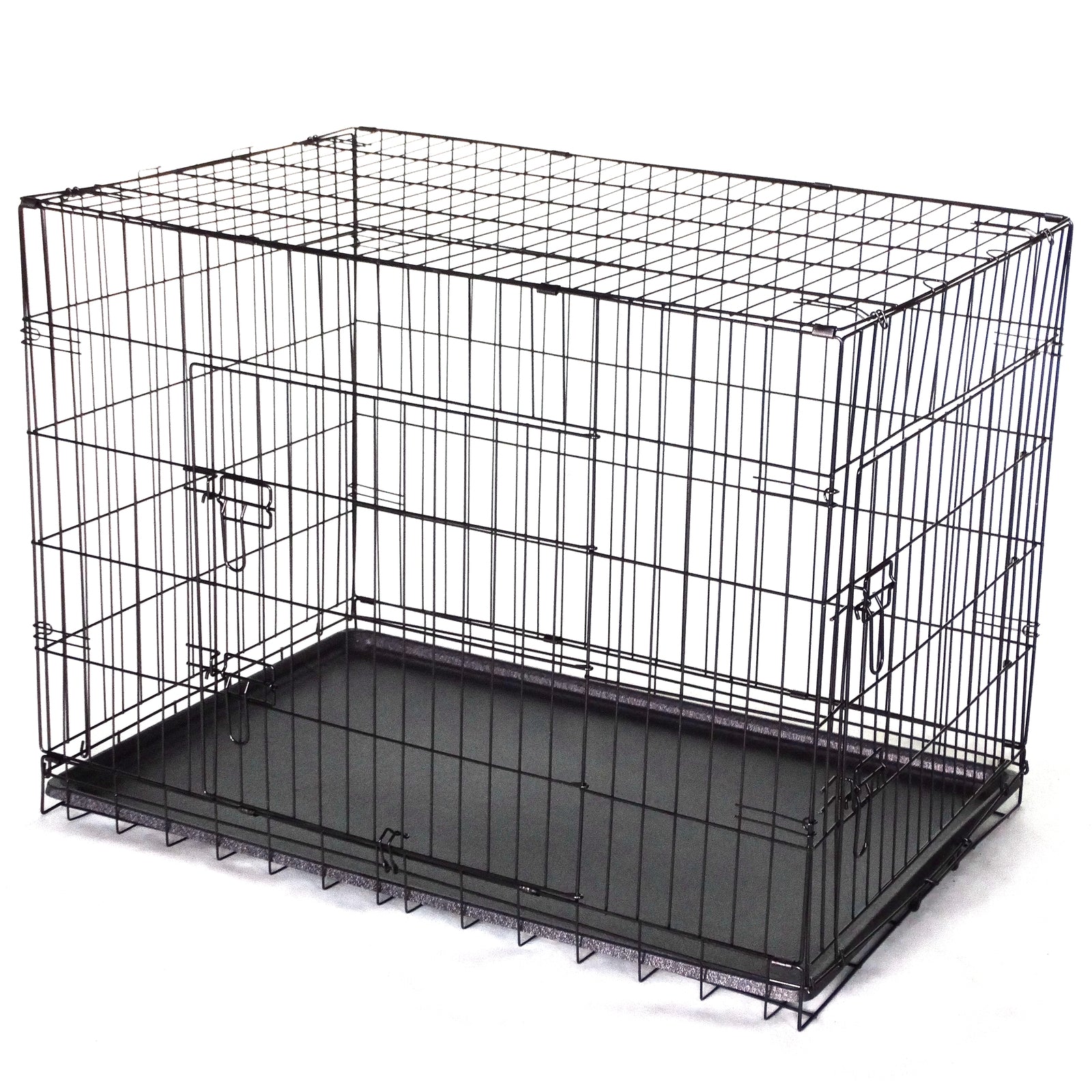 YES4PETS 30' Collapsible Metal Dog Crate Cage Cat Carrier With Tray