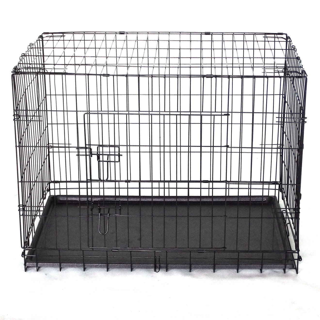 Collapsible Metal Dog Rabbit Crate Cage Cat Carrier with Divider - 30'