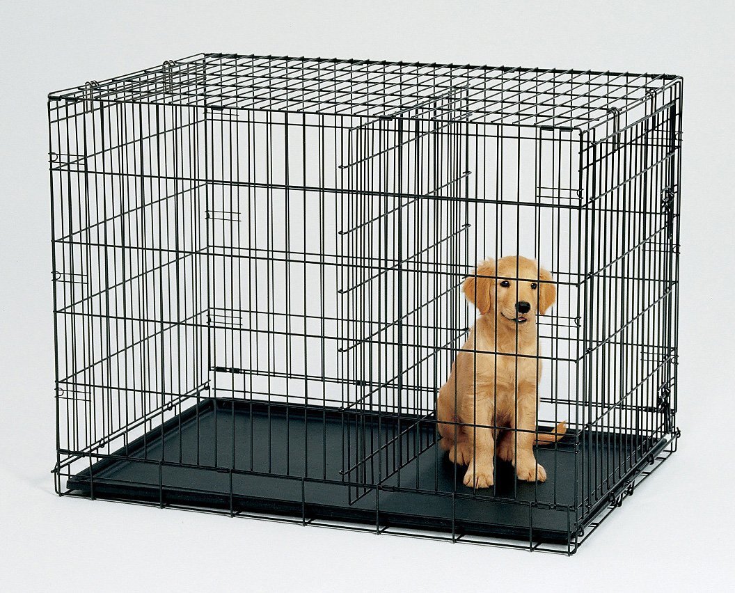 Collapsible Metal Dog Rabbit Crate Cage Cat Carrier with Divider - 30'