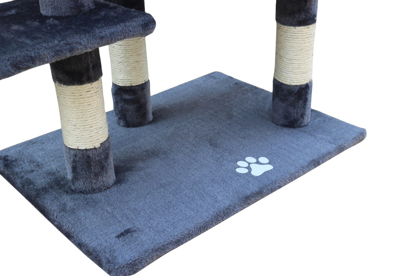 Cat Scratching Post Tree 120cm Multi-Level Kitten - Grey