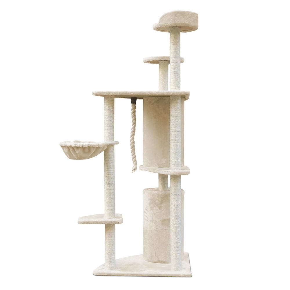 Cat Scratching Post Tree 170cm XL Multi-Level House Tower - Beige