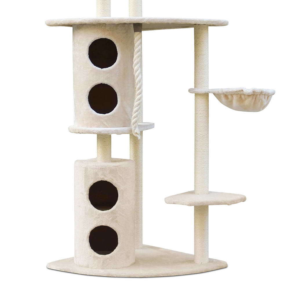 Cat Scratching Post Tree 170cm XL Multi-Level House Tower - Beige