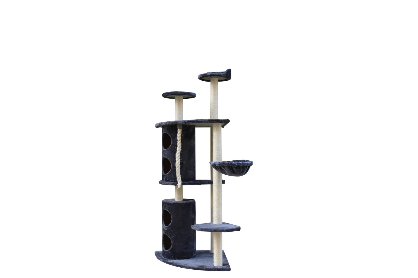 Cat Scratching Post Tree 170cm XL Multi-Level Furniture House Tower - Grey