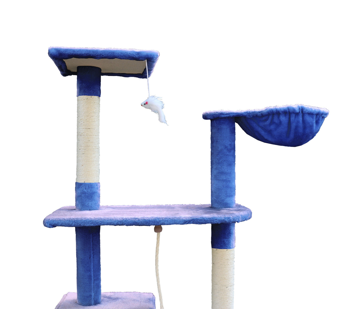 Cat Scratching Post Tree 193cm Sisal Pole Scratcher Tower Condo - Blue