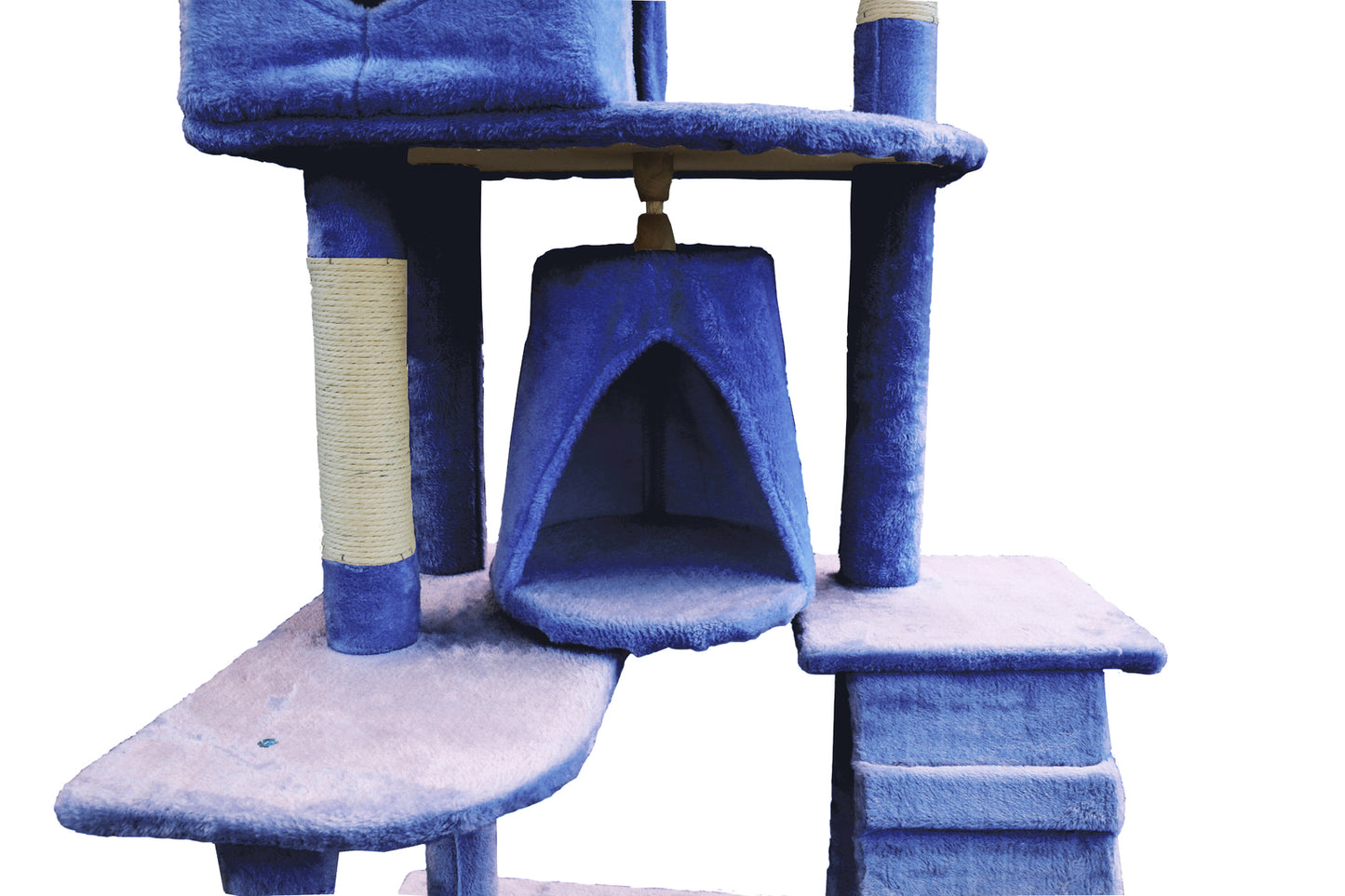 Cat Scratching Post Tree 193cm Sisal Pole Scratcher Tower Condo - Blue