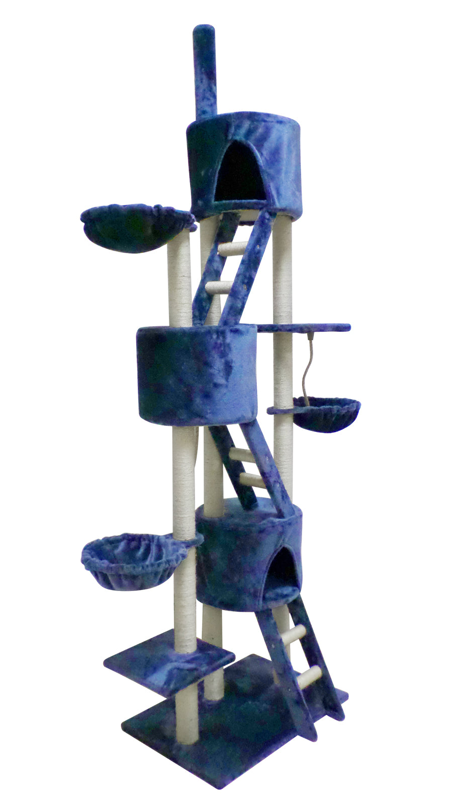 XL Multi Level Cat Scratching Post Tree Scratcher Pole 244 cm Blue