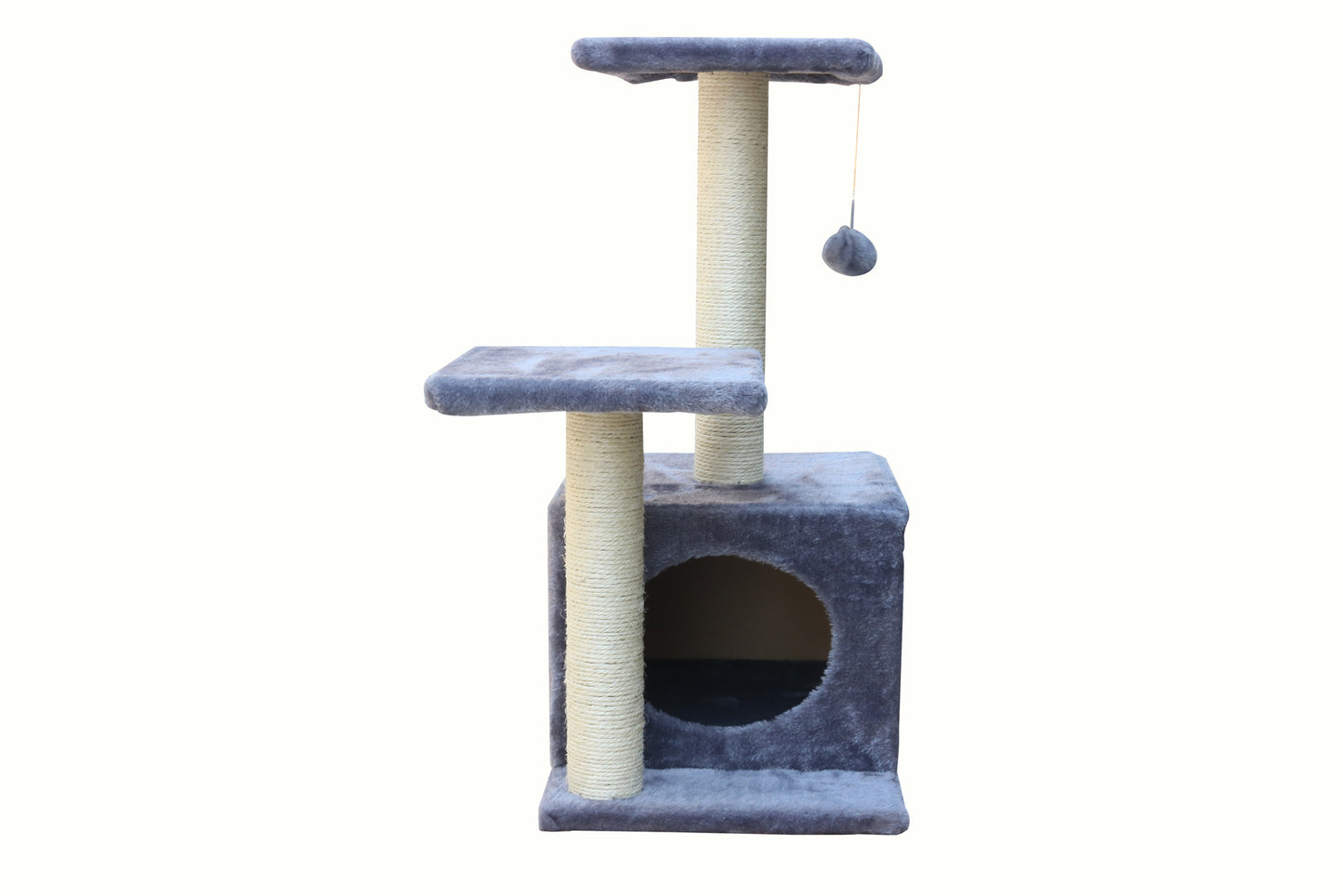 Cat Scratching Tree Scratcher Post Pole Furniture Gym House - 71cm Grey