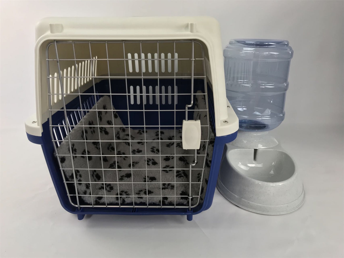 Dog Puppy Cat Crate Pet Carrier Cage with Mat & Water Dispenser - XL 72x53x53cm