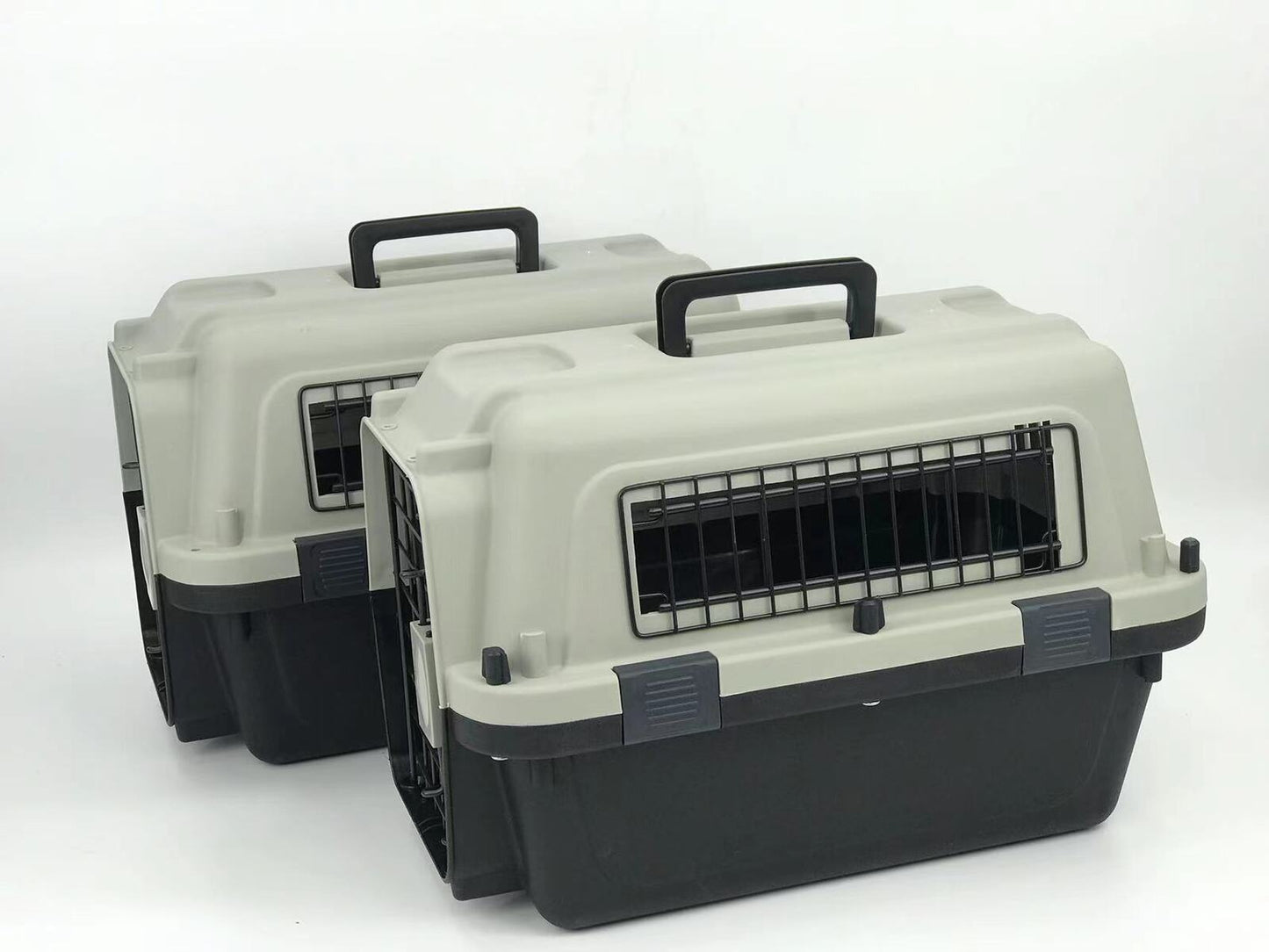 Pet Carrier Medium Portable Dog Cat Travel Bag Cage House Safety Lockable - Grey