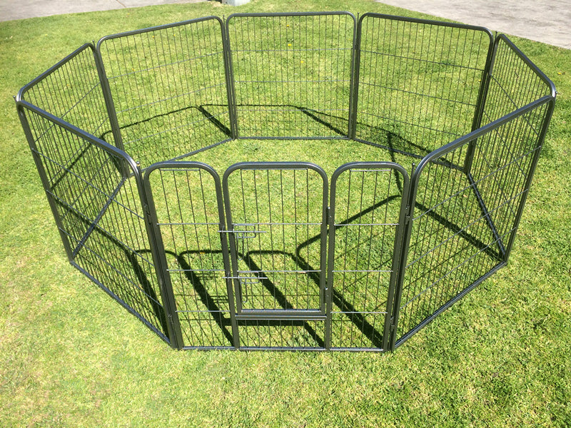 Pet Playpen 80cm Heavy Duty Dog Puppy Cat Rabbit Exercise Fence with Cover