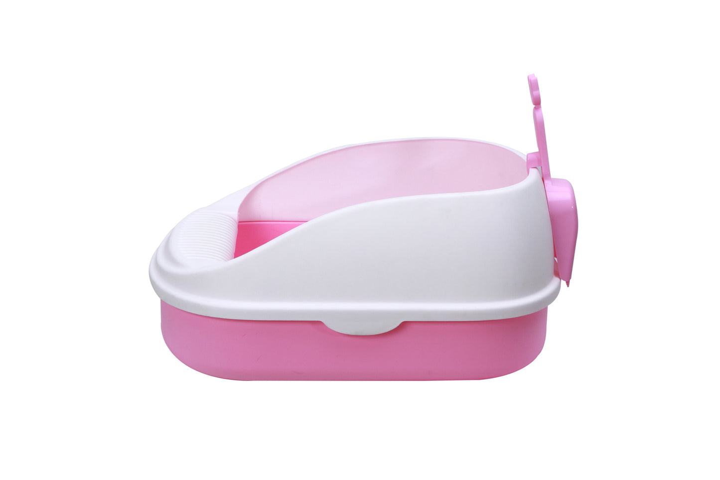 Portable Cat Toilet Litter Box Tray with Scoop & Grid Tray - Large Pink