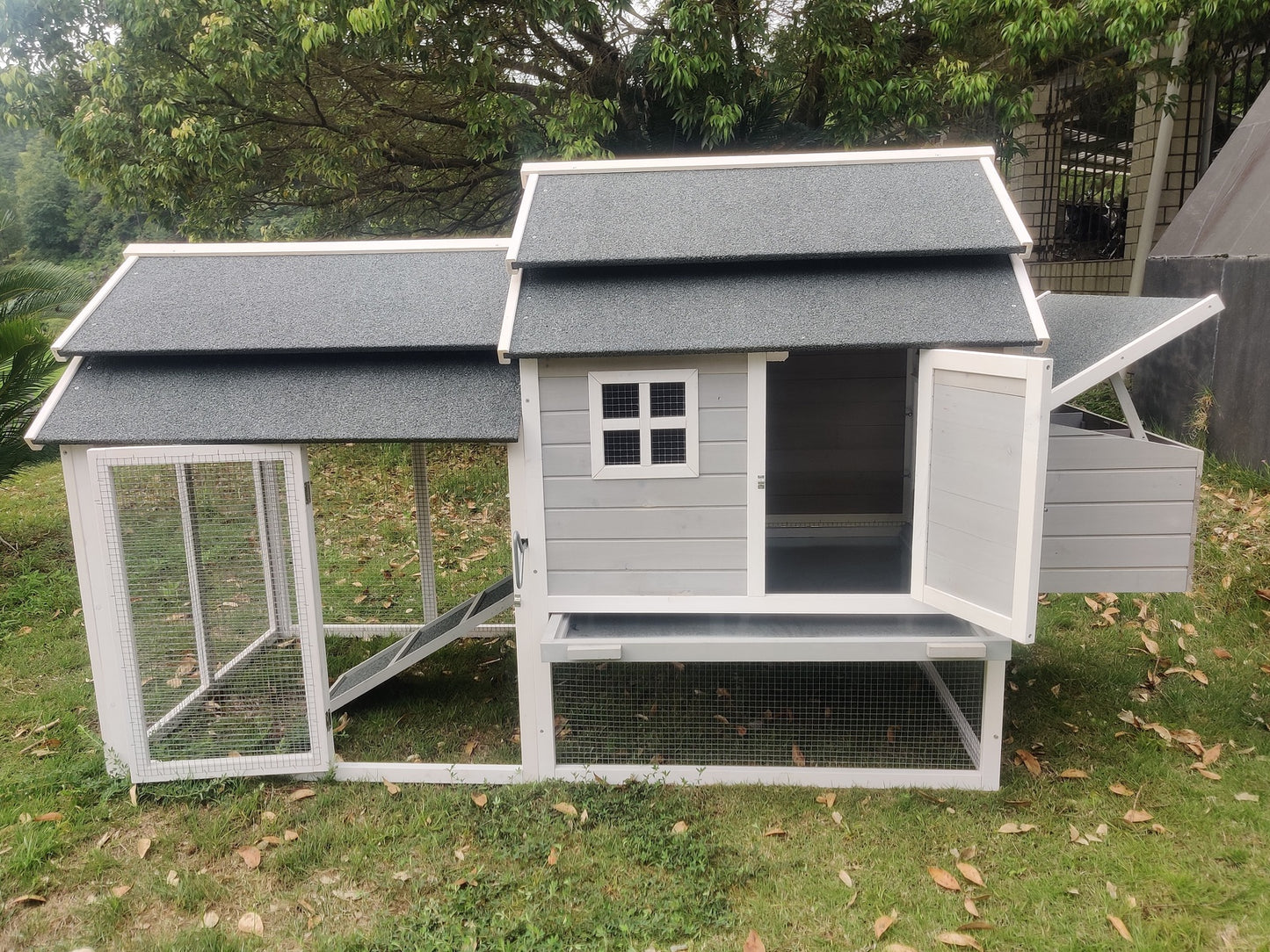 230 CM XL Chicken Coop Rabbit Hutch Guinea Pig Cage Ferret House