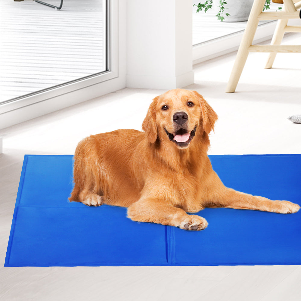 Pet Cooling Bed Gel Mat Dog Cat Non-Toxic Cool Pad Set of 2 - 50x40cm