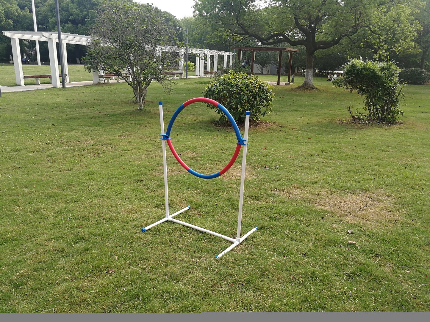 Adjustable Dog Puppy Training Jump Tyre Agility Post