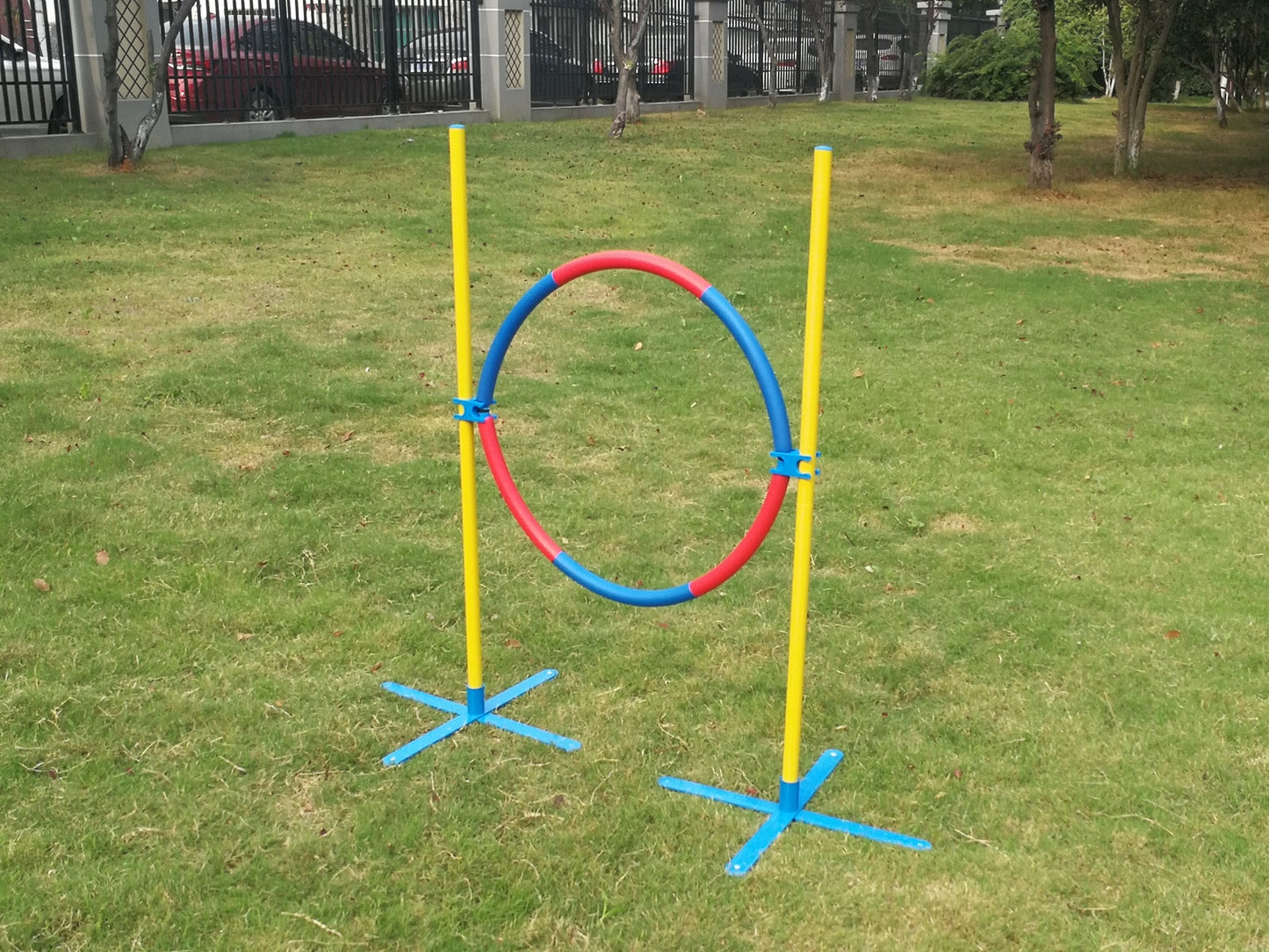 Adjustable Dog Puppy Training Jump Tyre Agility Post