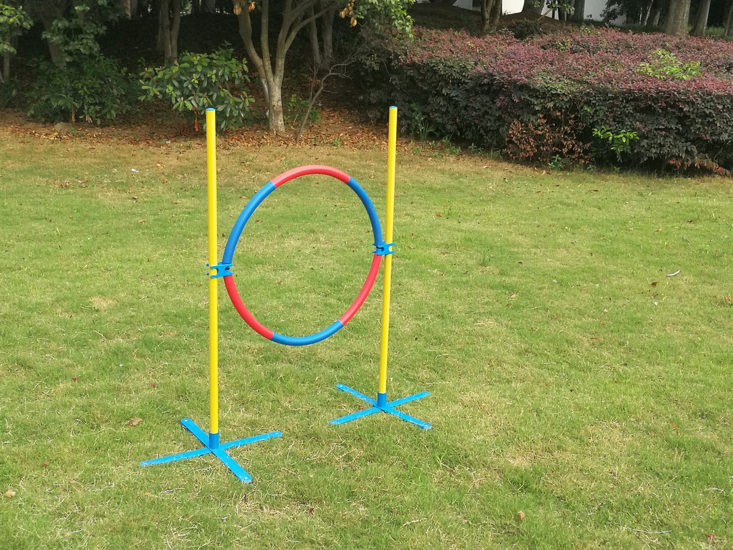 Adjustable Dog Puppy Training Jump Tyre Agility Post