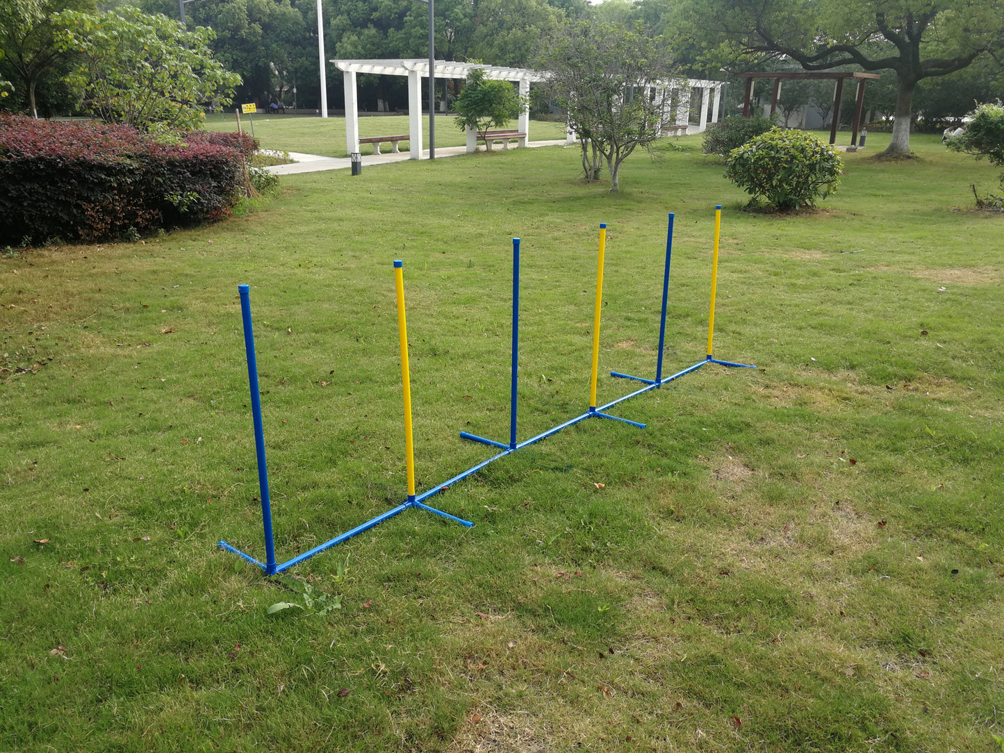 Dog Training Equipment Portable Puppy Agility Weave Poles Practice Post Set