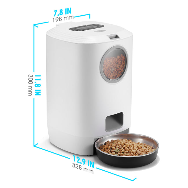 Digital Automatic Pet Feeder 4.5L Visible for Dog, Cat - Food Bowl Dispenser