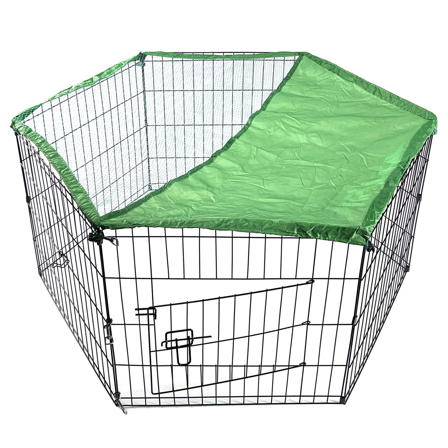 Dog Cat Exercise Playpen Puppy Enclosure Rabbit Fence With Cover 6 Panel