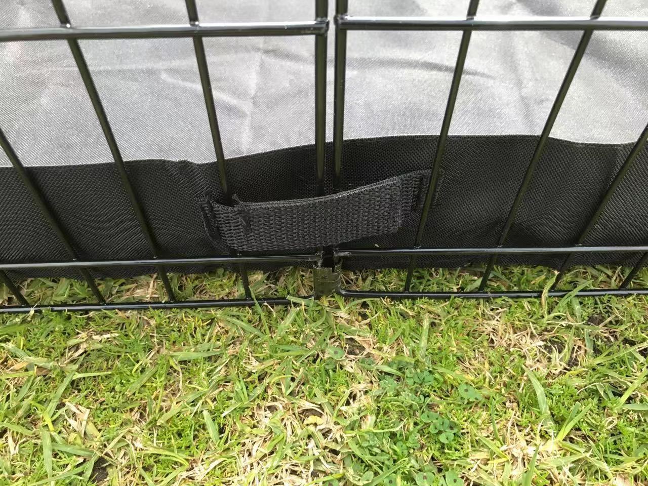 Dog Rabbit Playpen Exercise Puppy Enclosure Fence 24' With Canvas Floor