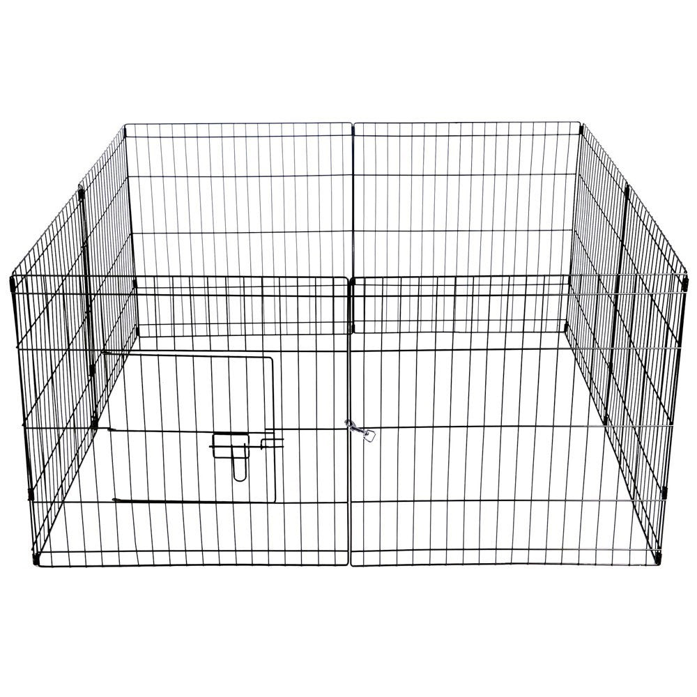 Playpen Dog Rabbit Puppy Exercise Enclosure Fence 24' With Cover