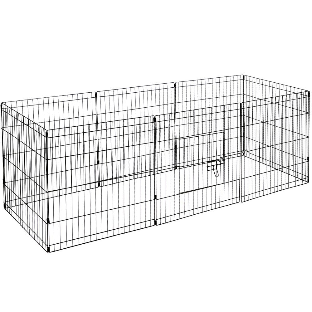 Playpen Dog Rabbit Puppy Exercise Enclosure Fence 24' With Cover