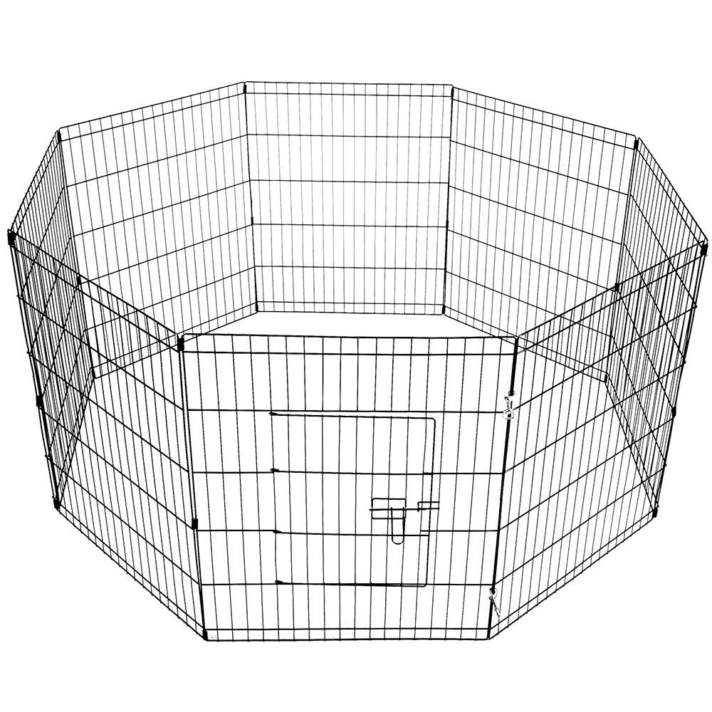 Pet Playpen Exercise Enclosure Fence - 30' Dog Puppy with Cover