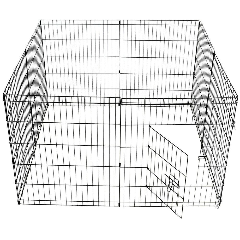 Pet Playpen Exercise Enclosure Fence - 30' Dog Puppy with Cover