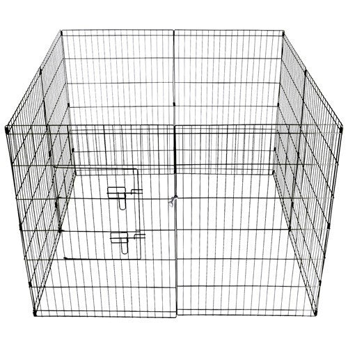 Dog Rabbit Playpen Exercise Puppy Enclosure Fence with Cover 42'