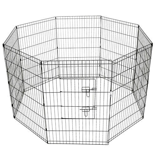 Dog Rabbit Playpen Exercise Puppy Enclosure Fence with Cover 42'