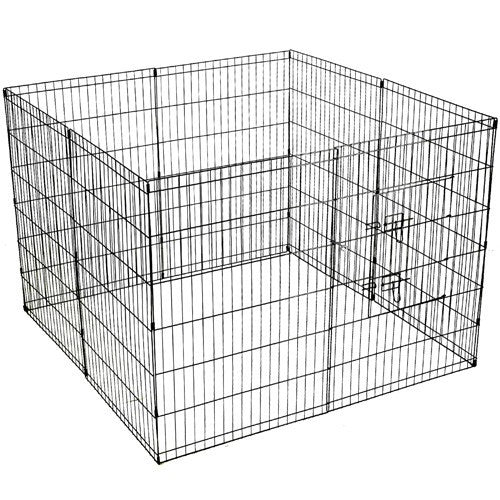 Dog Rabbit Playpen Exercise Puppy Enclosure Fence with Cover 42'