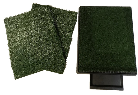 Dog Toilet Indoor Grass Potty Training Mat Loo Pad with 3 grass