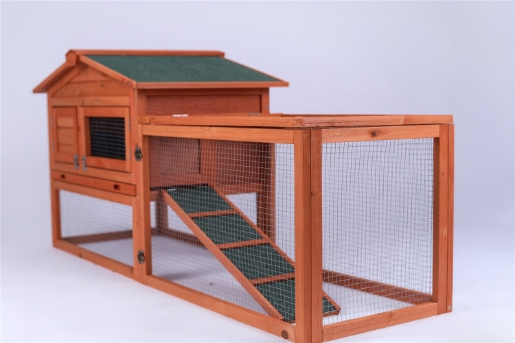 Rabbit Hutch Wooden Cage with Metal Run Guinea Pig Cage House