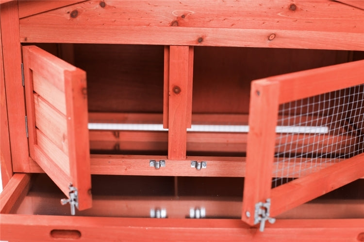 Rabbit Hutch Wooden Cage with Metal Run Guinea Pig Cage House