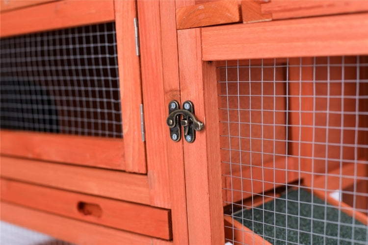 Rabbit Hutch Wooden Cage with Metal Run Guinea Pig Cage House