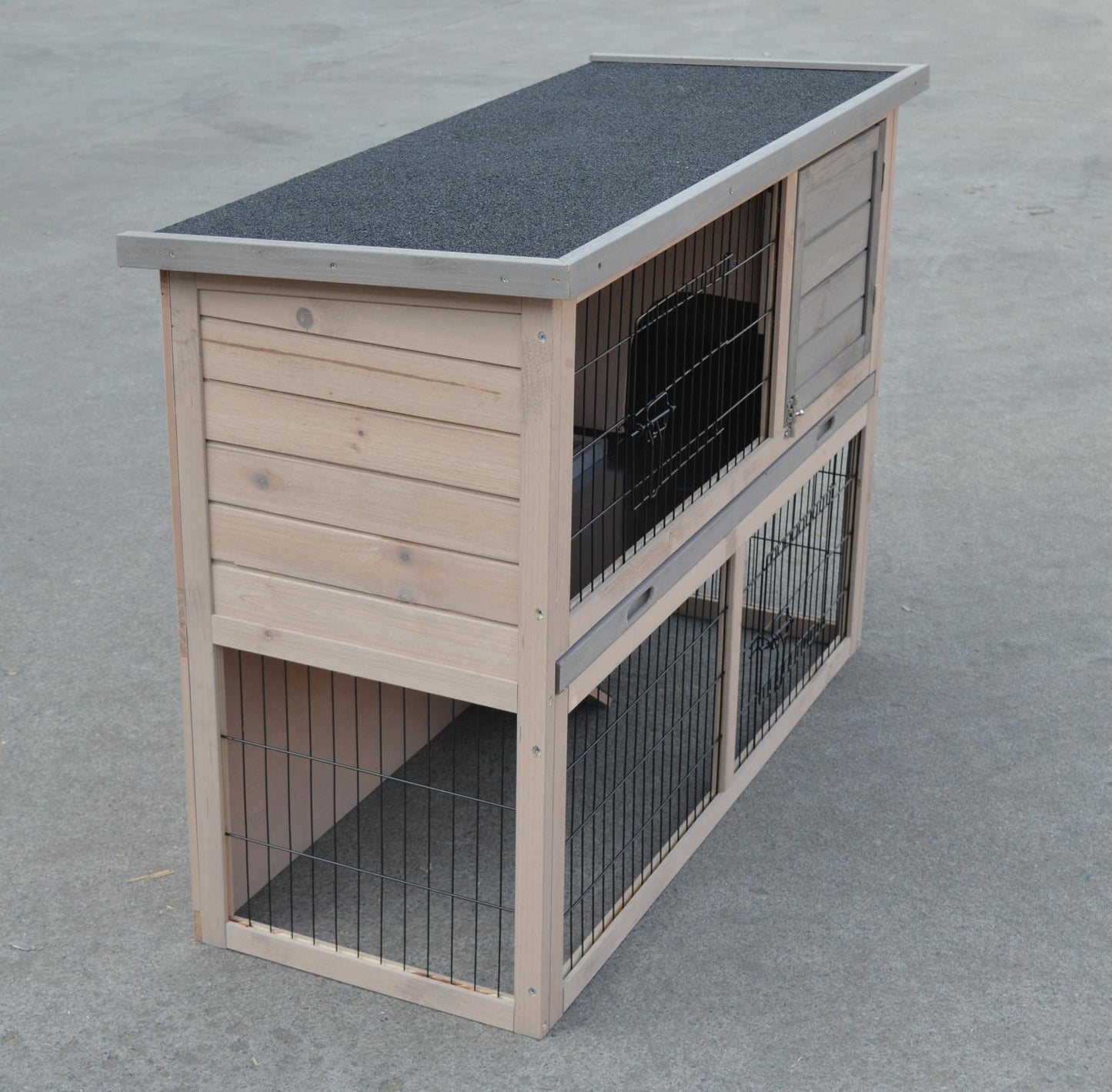 Double Storey Rabbit Hutch Guinea Pig Cage Ferret Cage with Pull Out Tray